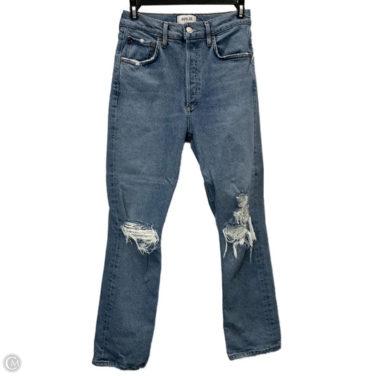 Jeans Straight By Agolde In Blue Denim, Size: 2