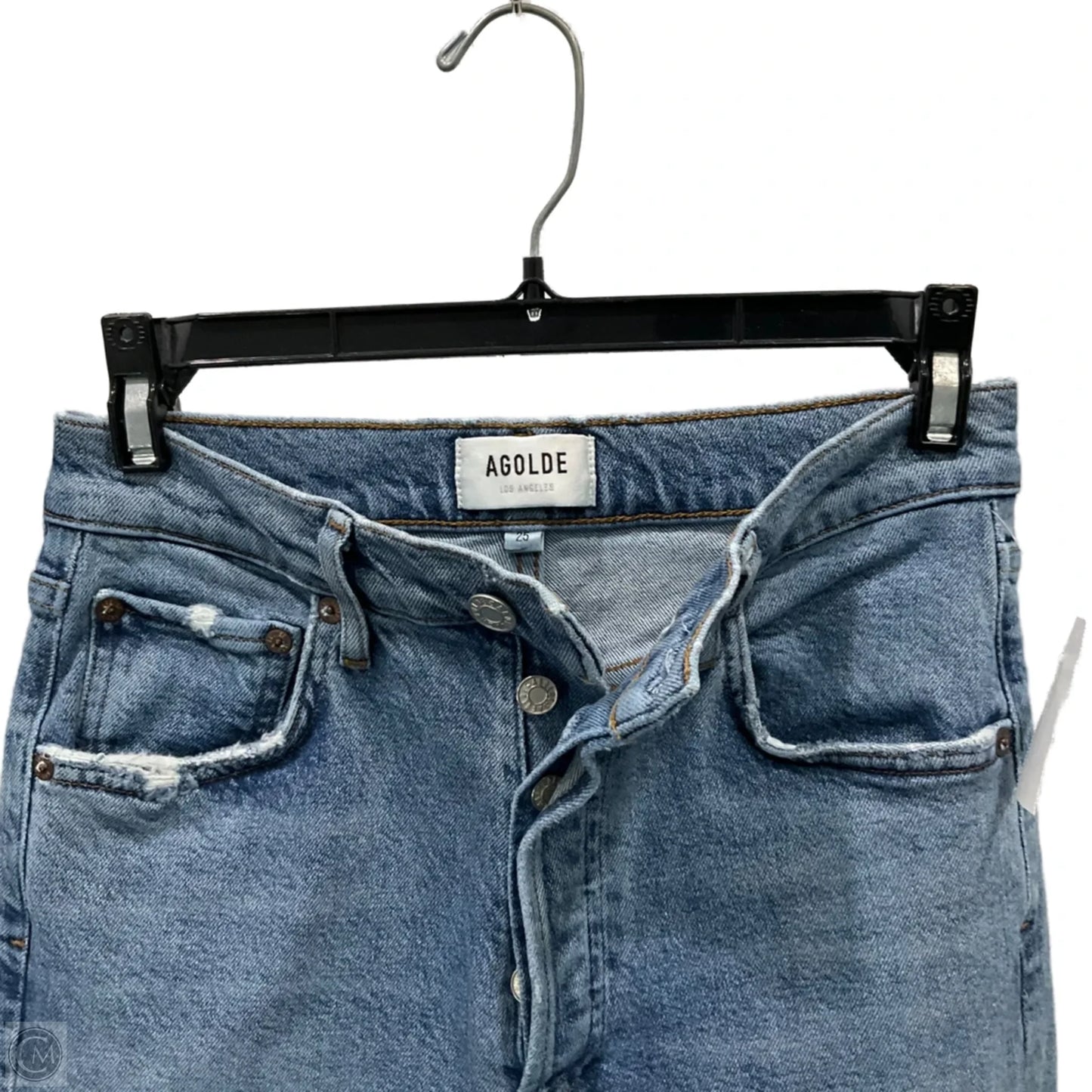 Jeans Straight By Agolde In Blue Denim, Size: 2