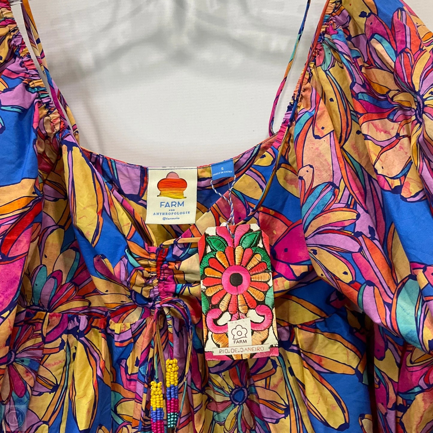 Top Long Sleeve By Farm Rio In Floral Print, Size: S