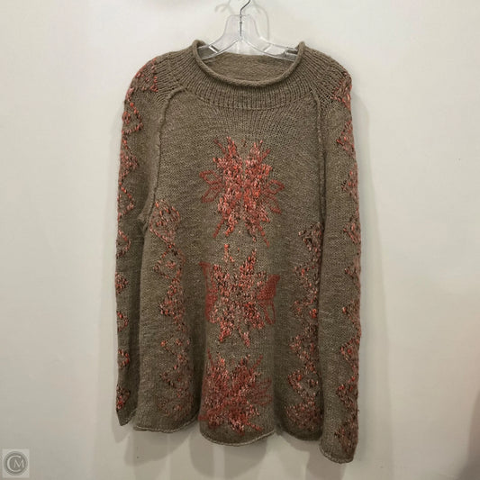 Sweater By Free People In Brown & Pink, Size: M