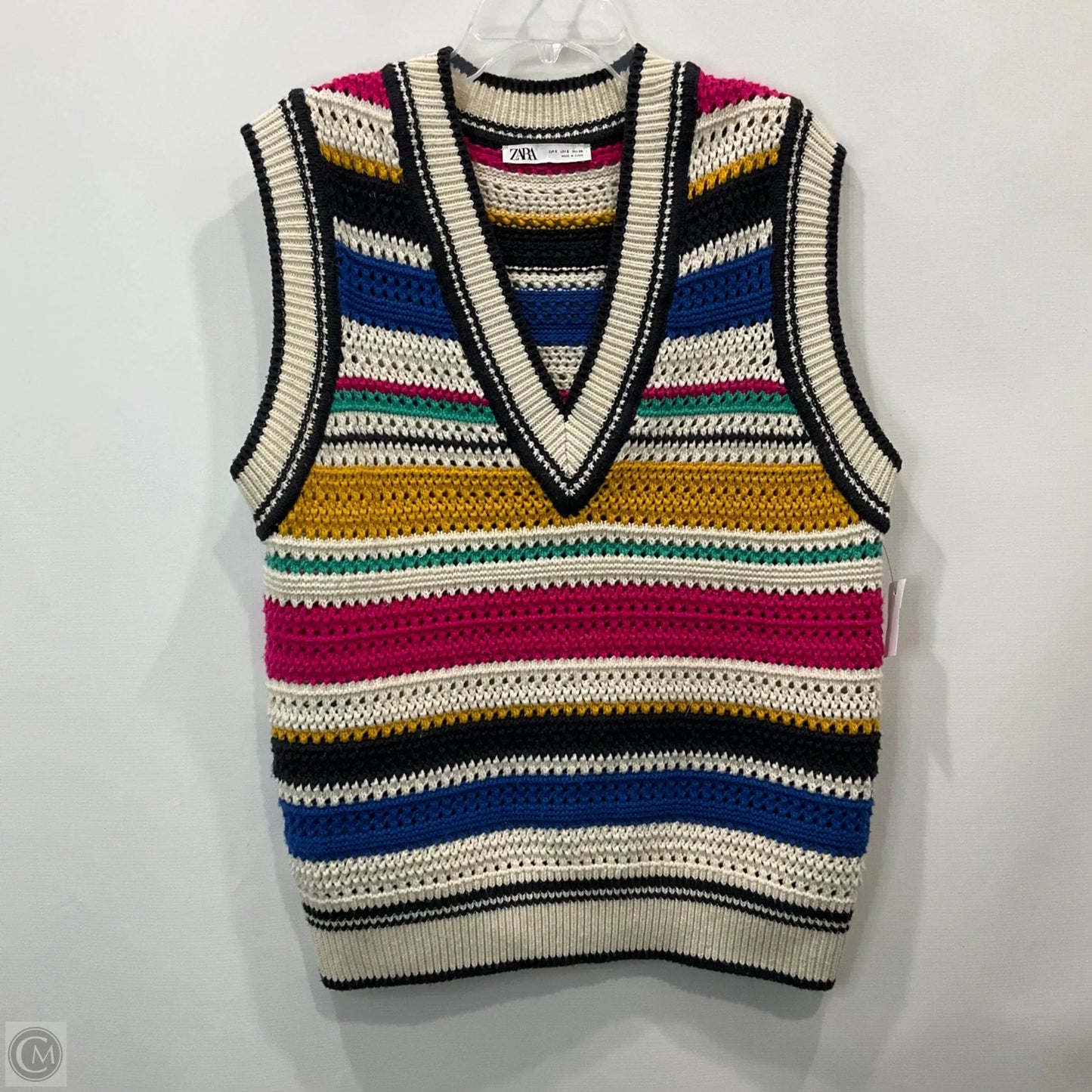 Vest Sweater By Zara In Multi-colored, Size: S