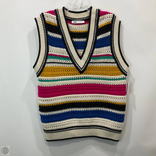 Vest Sweater By Zara In Multi-colored, Size: S