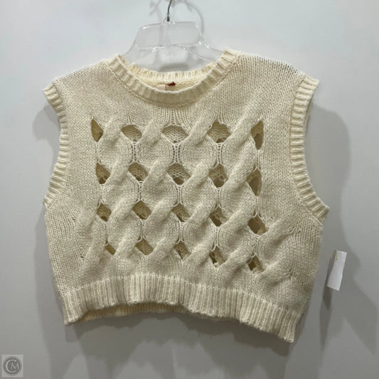 Vest Sweater By Pilcro In Cream, Size: Osfm