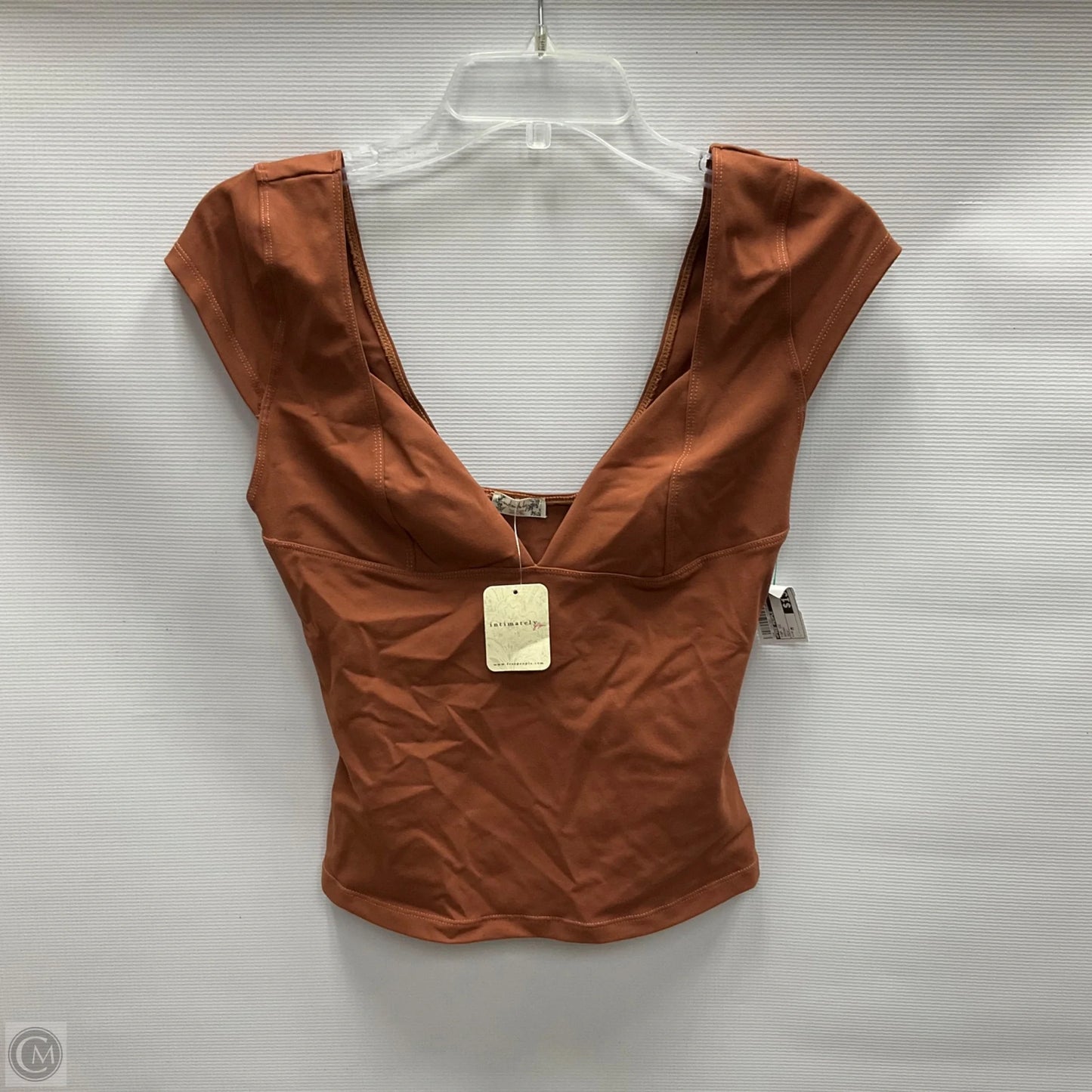Top Short Sleeve By Free People In Brown, Size: M