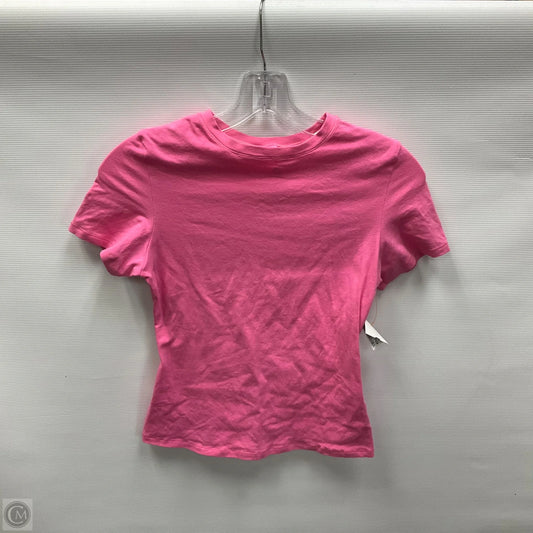 Top Short Sleeve By Skims In Pink, Size: M