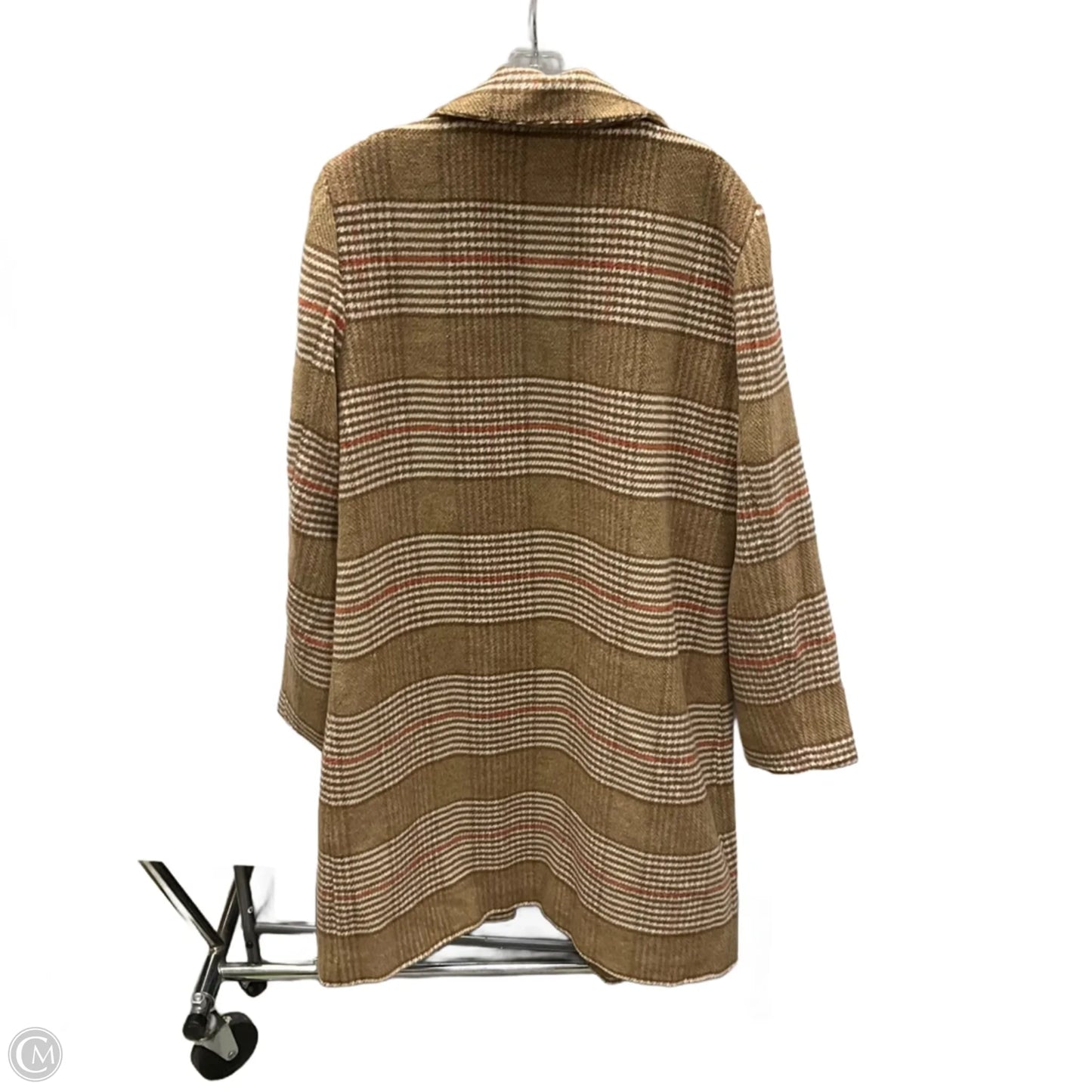 Coat Other By Evereve In Brown & Cream, Size: L