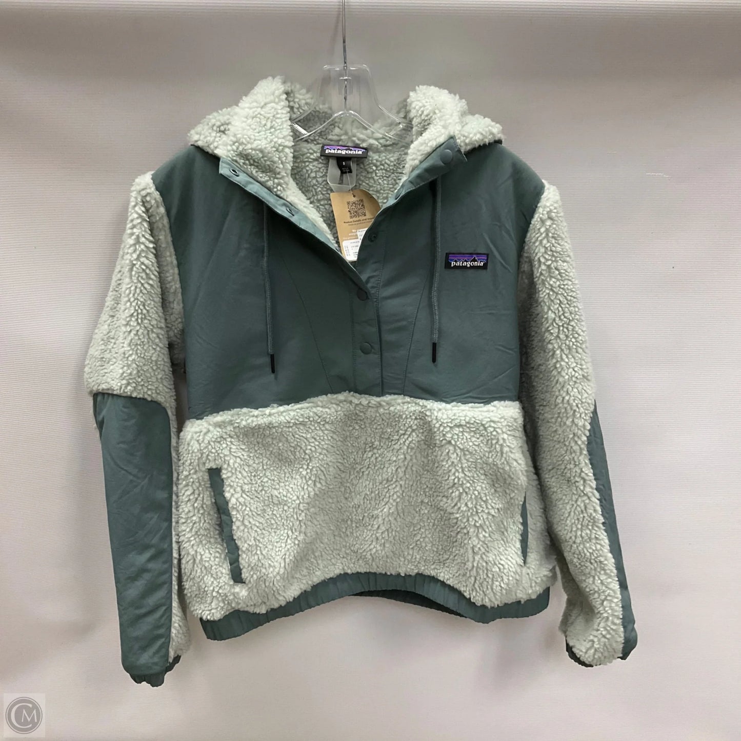 Jacket Fleece By Patagonia In Aqua, Size: S