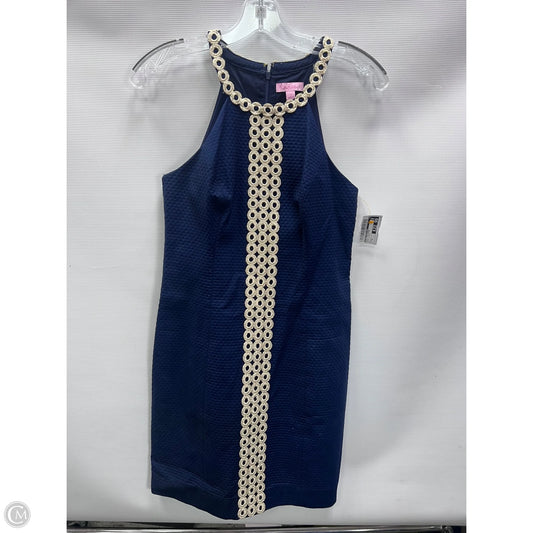 Dress Designer By Lilly Pulitzer In Blue & Gold, Size: 0