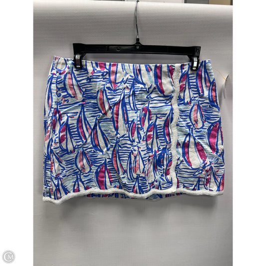 Skirt Designer By Lilly Pulitzer In Blue & Pink, Size: 4