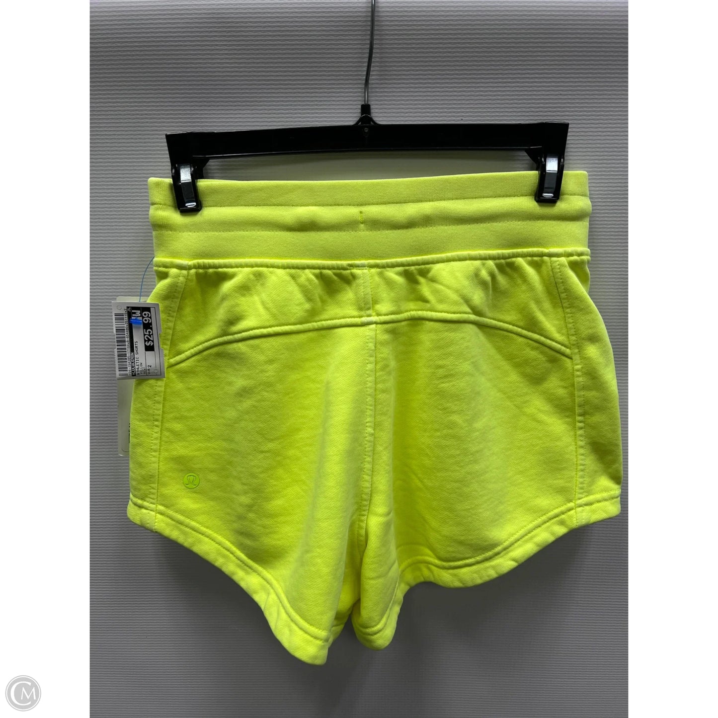 Athletic Shorts By Lululemon In Yellow, Size: 2