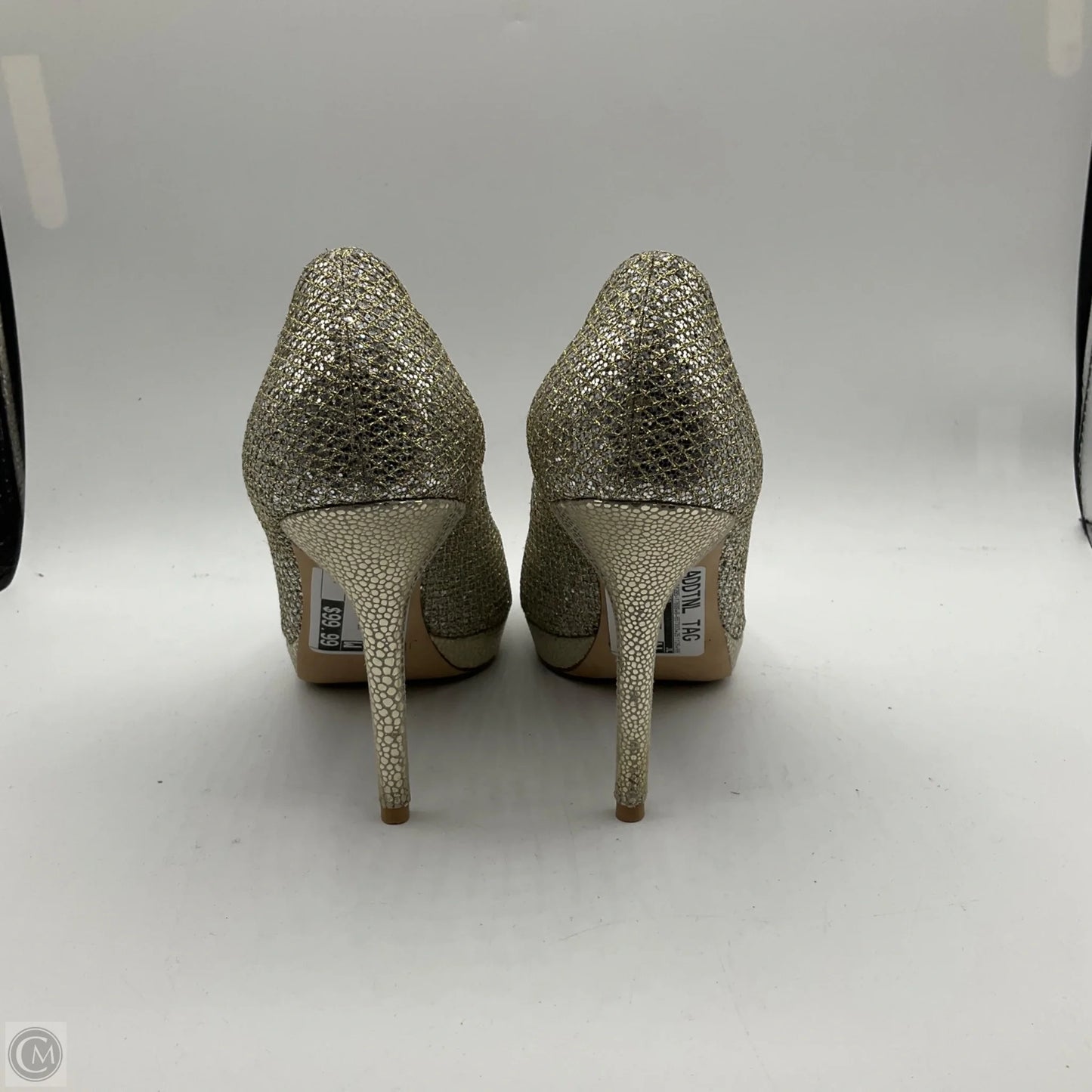 Shoes Luxury Designer By Jimmy Choo In Gold, Size: 7