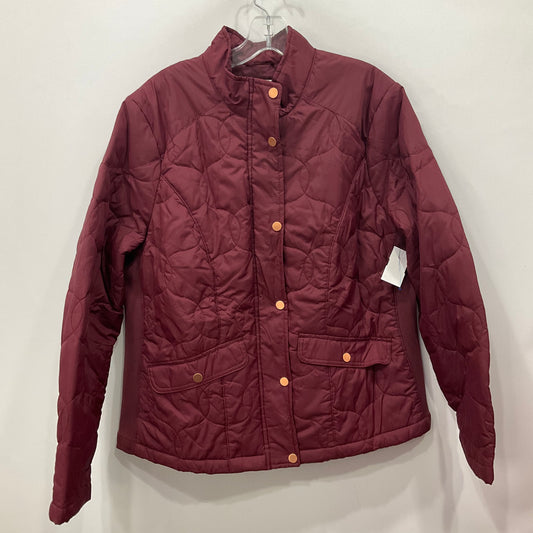 Coat Puffer & Quilted By A New Day In Burgundy, Size: Xxl