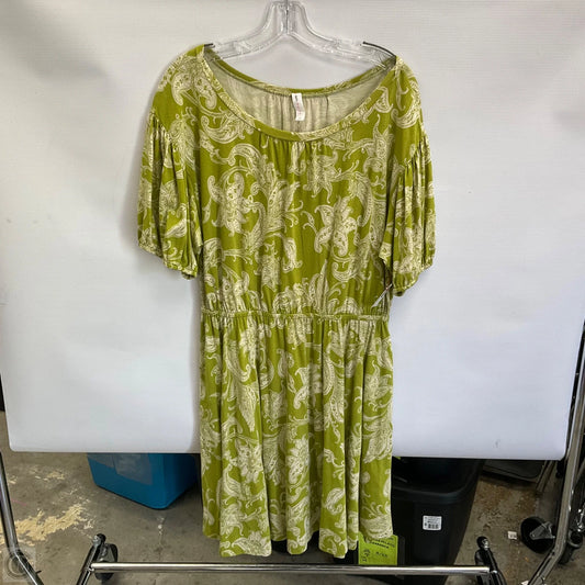 Dress Casual Midi By Daily Practice By Anthropologie In Green & White, Size: L