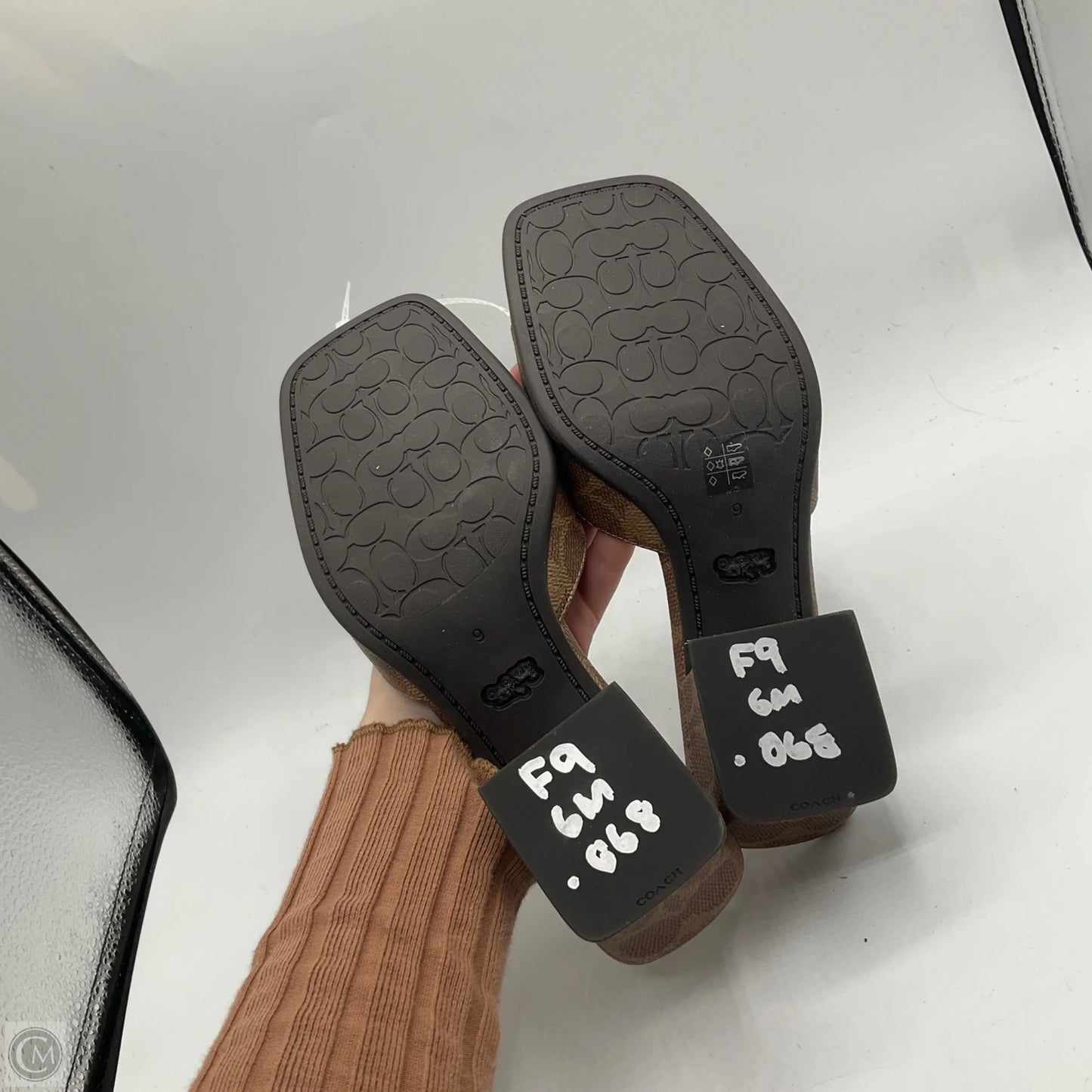 Sandals Designer By Coach In Tan, Size: 6