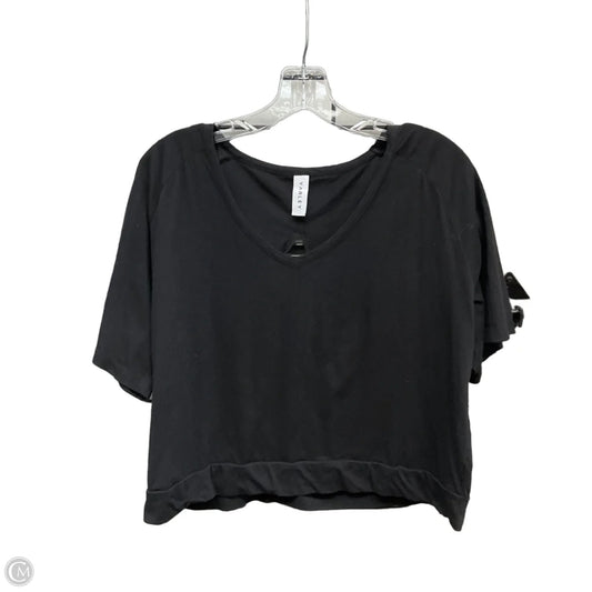 Athletic Top Short Sleeve By Varley In Black, Size: M