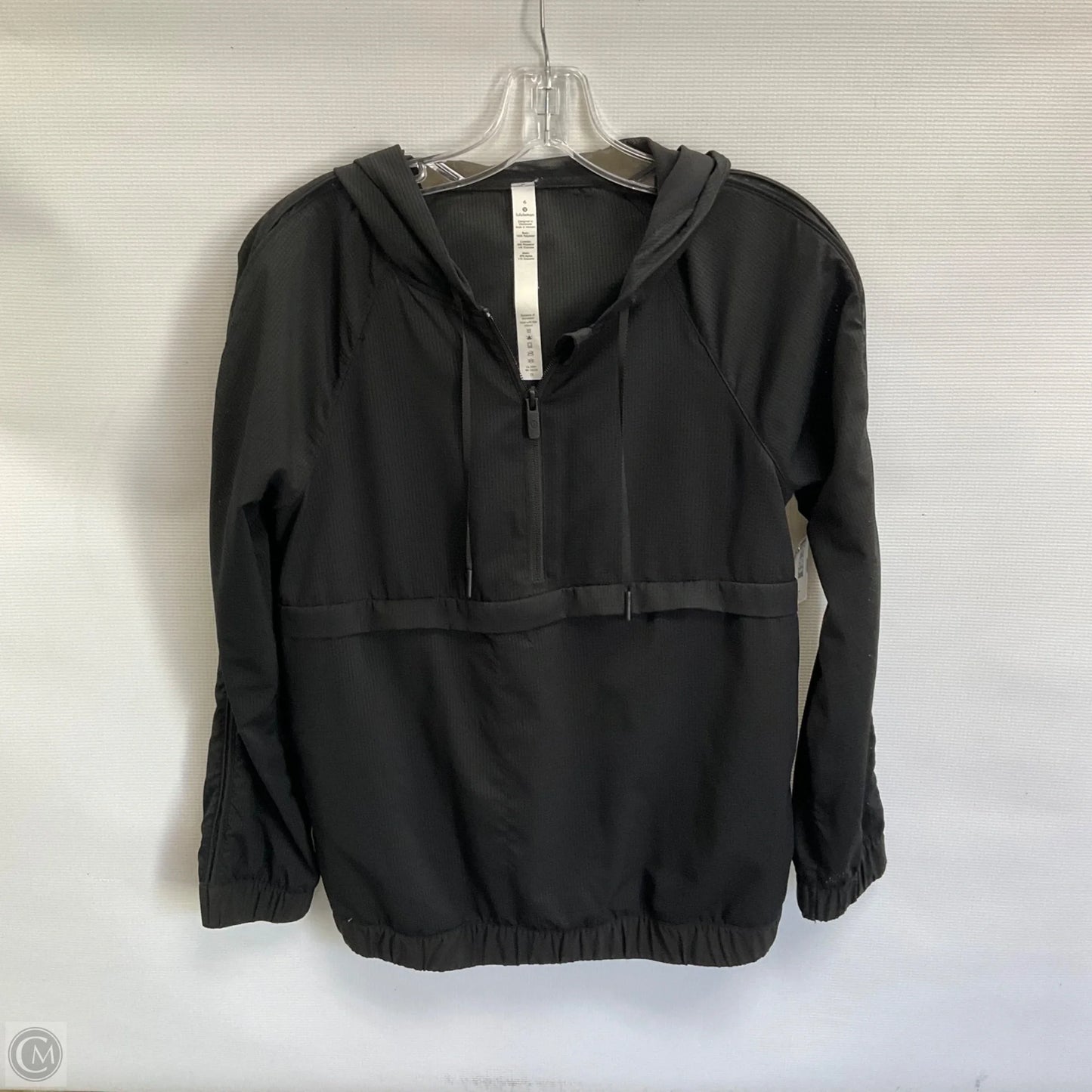 Athletic Jacket By Lululemon In Black, Size: 6