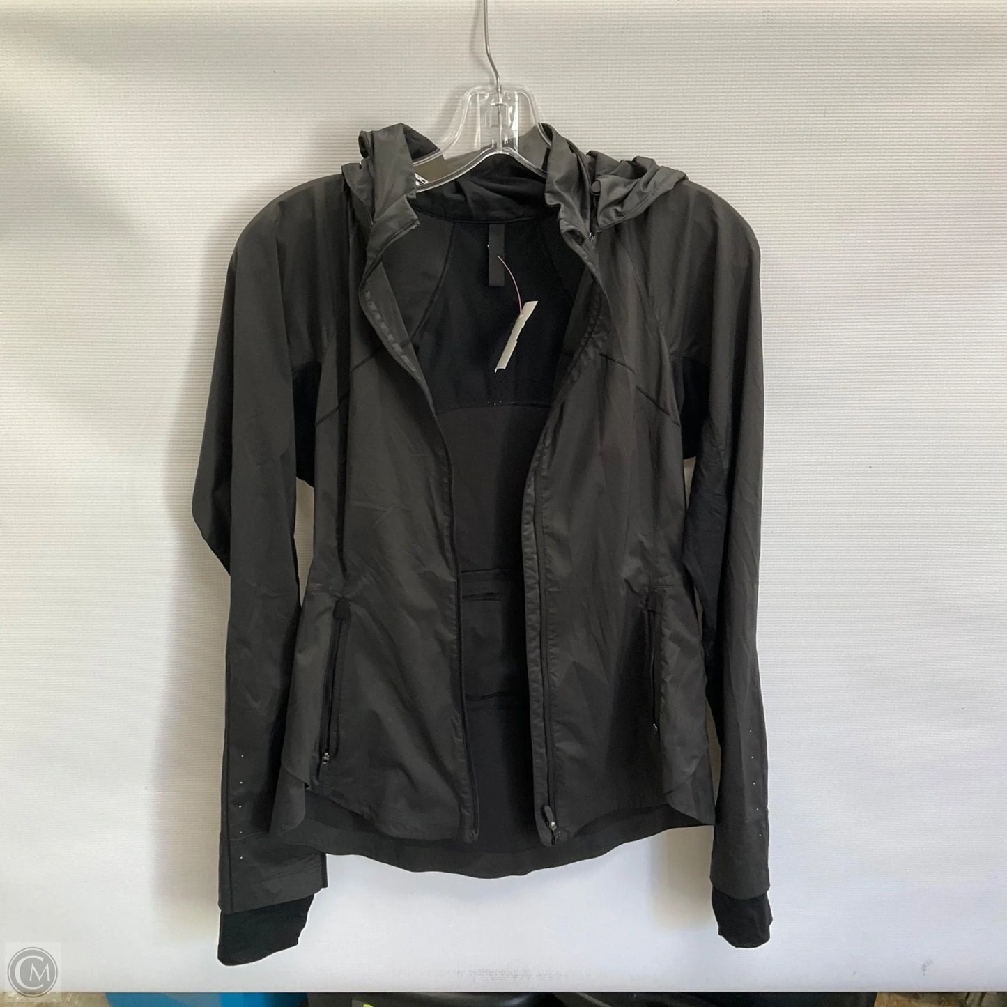 Athletic Jacket By Lululemon In Black, Size: 4