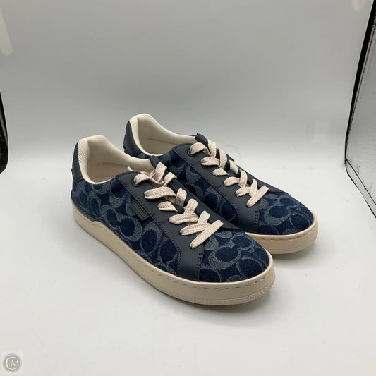 Shoes Designer By Coach In Blue Denim, Size: 6.5