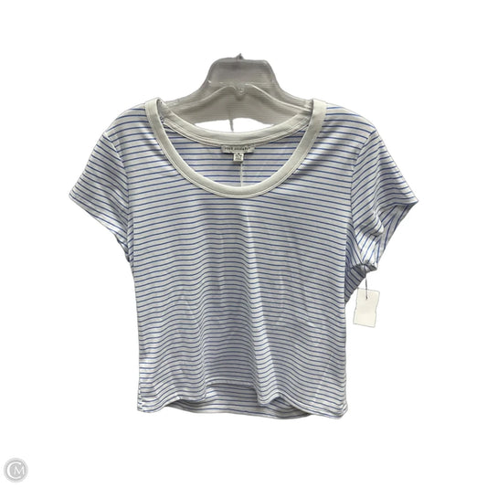 Top Short Sleeve By Free Assembly In Striped Pattern, Size: Xl