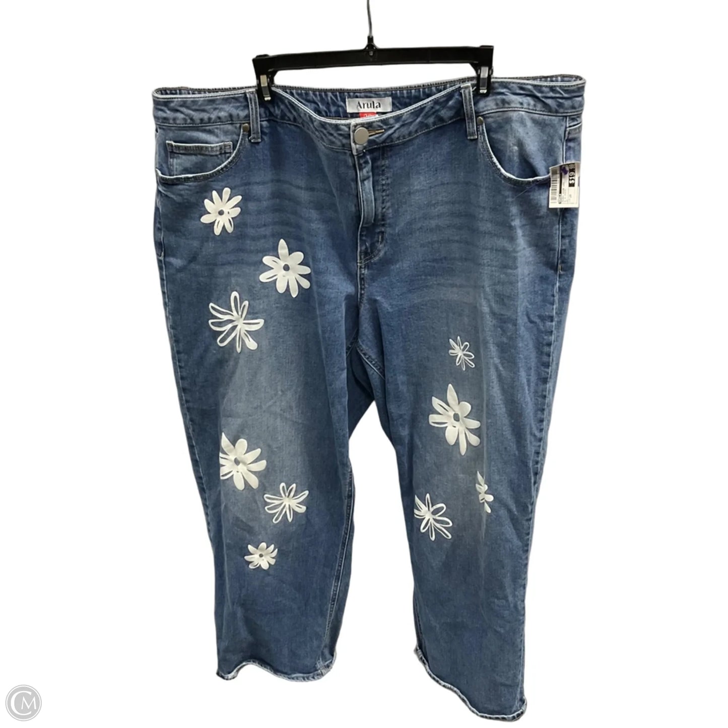 Jeans Wide Leg By Arula In Blue Denim, Size: 20