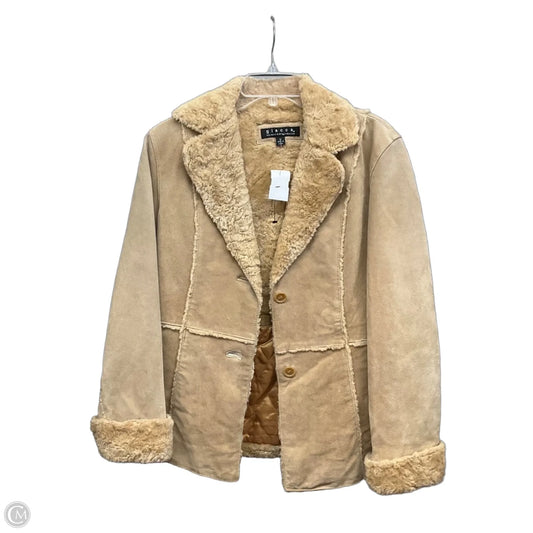 Coat Faux Fur & Sherpa By Cmc In Tan, Size: Mp