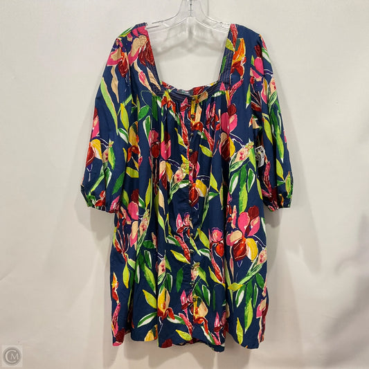 Dress Casual Midi By Maeve In Floral Print, Size: 3x