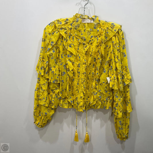 Top Long Sleeve By Clothes Mentor In Yellow, Size: S