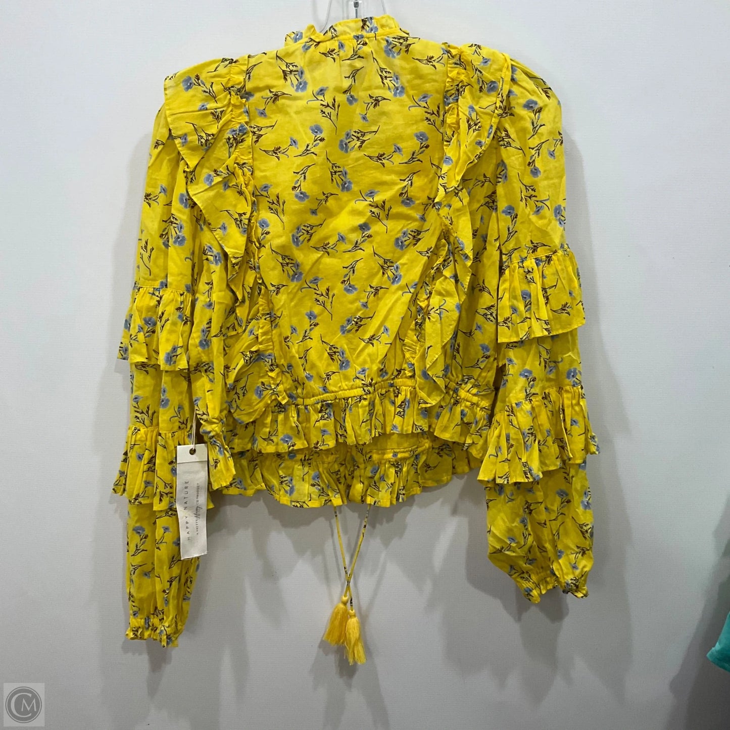 Top Long Sleeve By Clothes Mentor In Yellow, Size: S