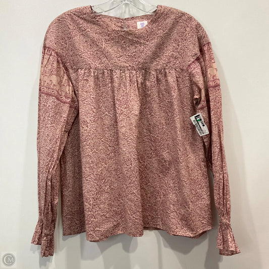 Top Long Sleeve By Anna Sui In Mauve, Size: S