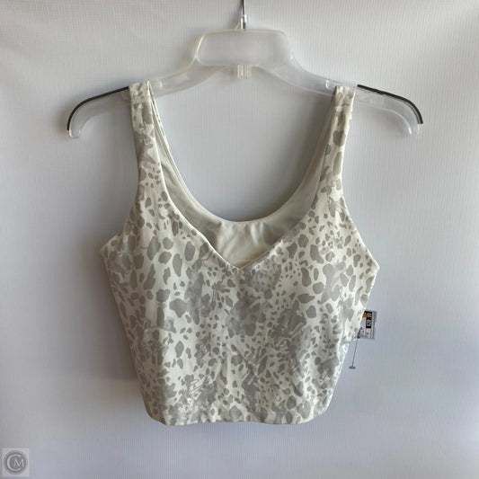 Athletic Bra By Lululemon In Grey & White, Size: 10