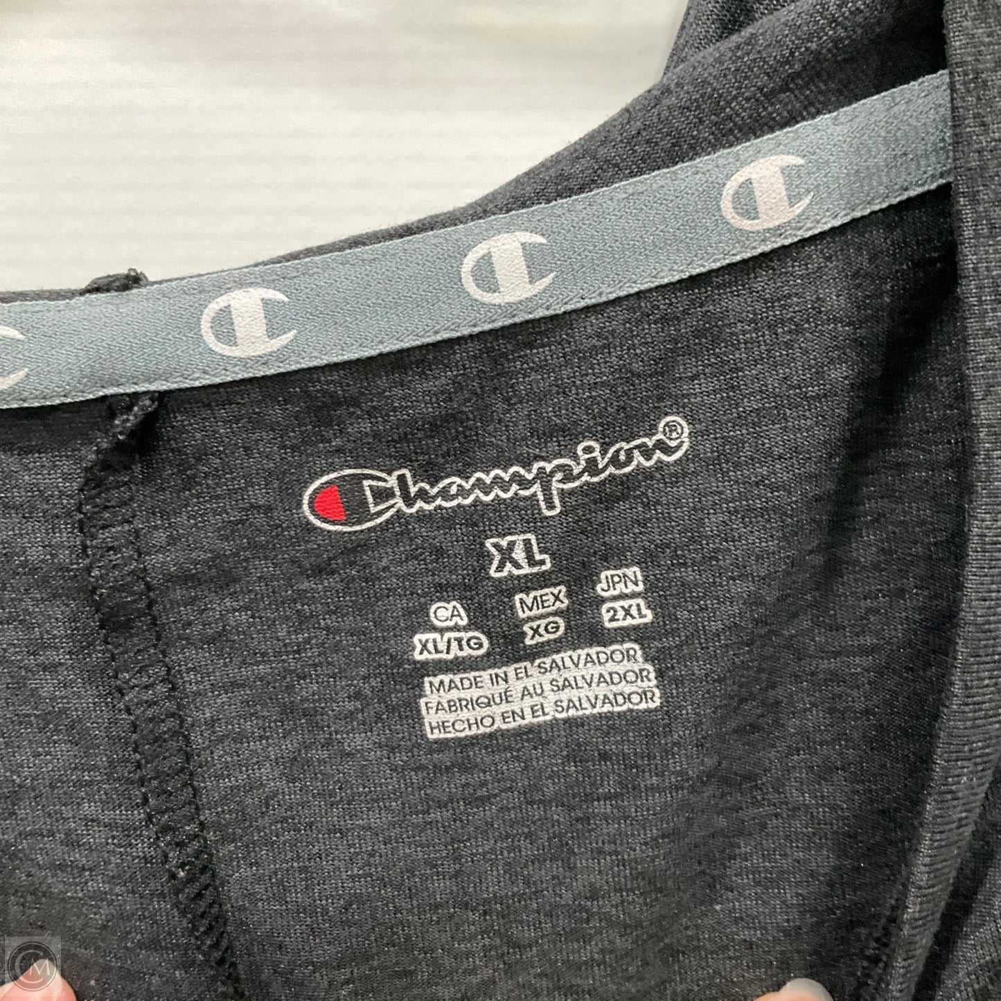 Top Long Sleeve By Champion In Grey, Size: Xl