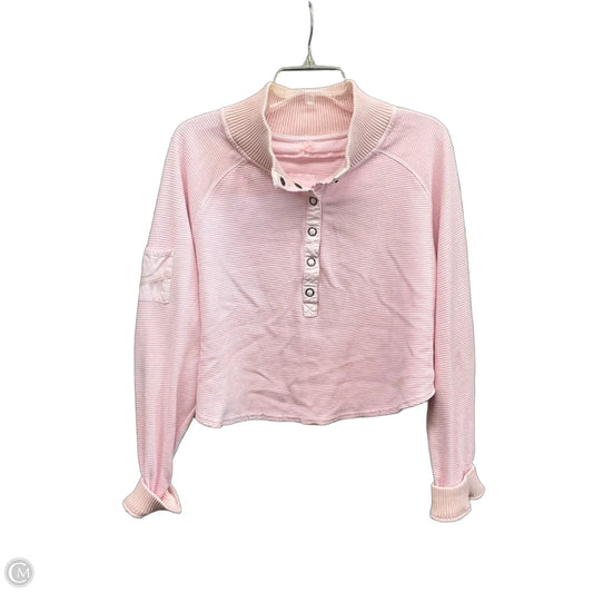 Athletic Sweatshirt Crewneck By Free People In Pink, Size: M
