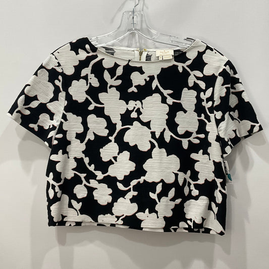 Black & White Top Short Sleeve Kate Spade, Size M