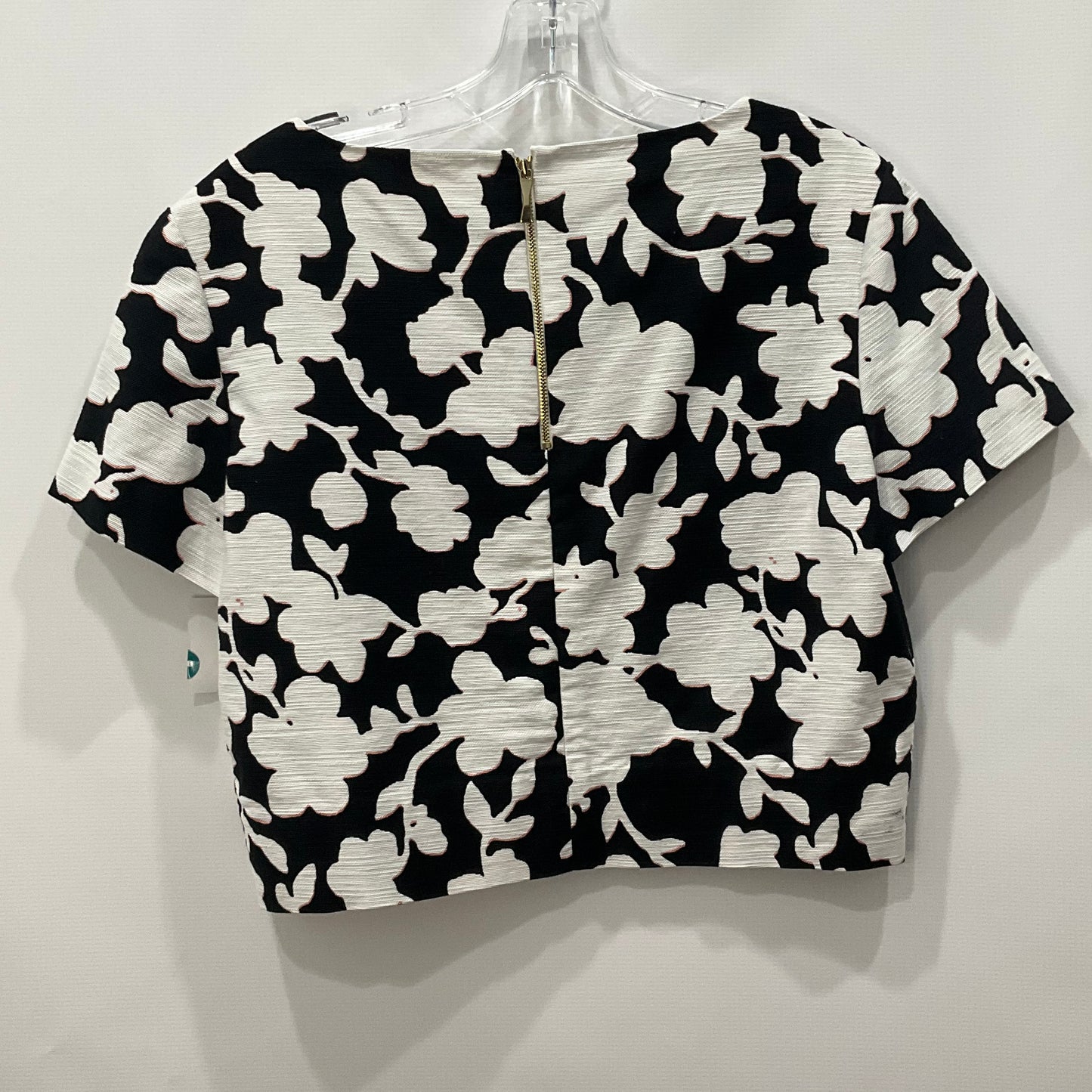 Black & White Top Short Sleeve Kate Spade, Size M