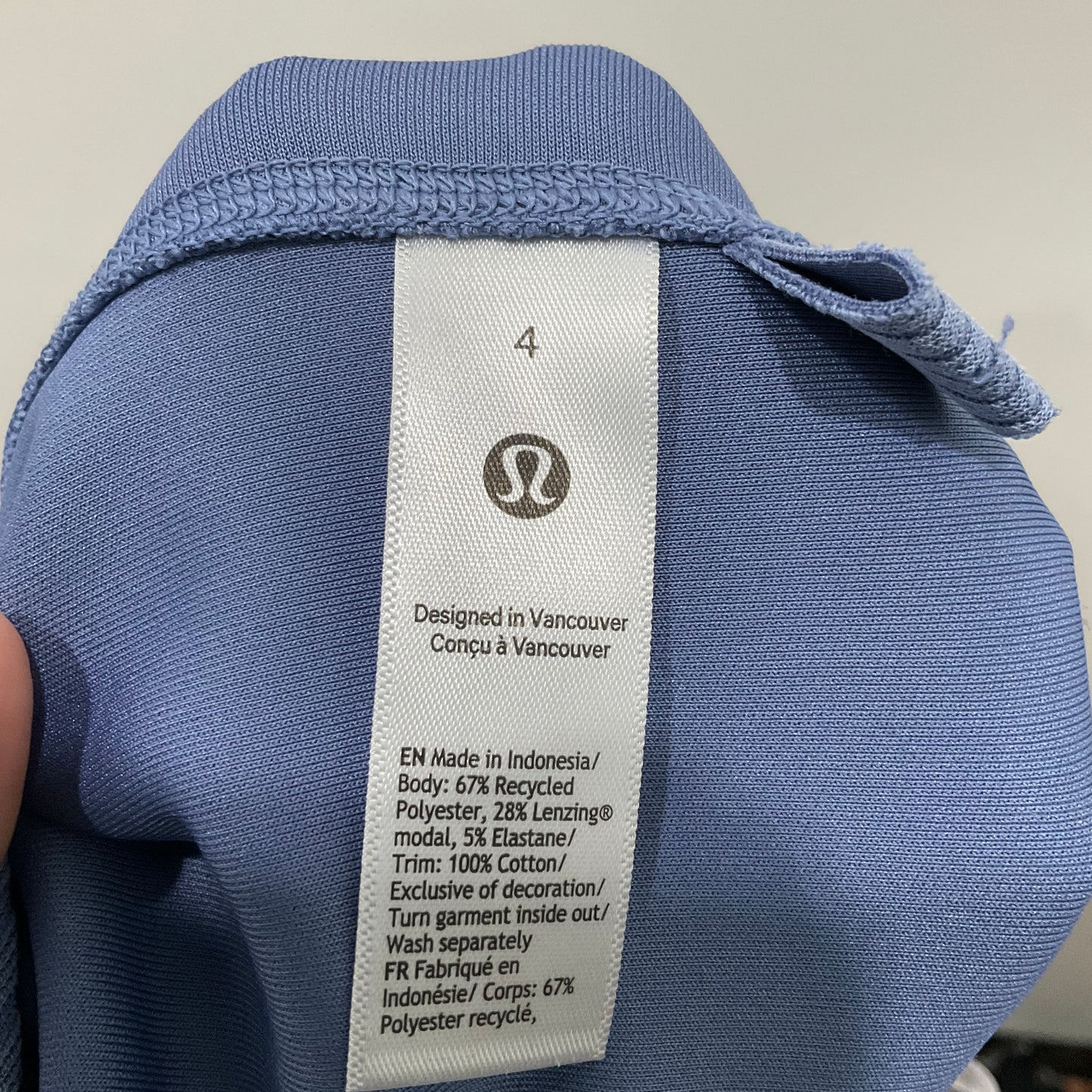 Athletic Tank Top By Lululemon In Blue, Size: 4