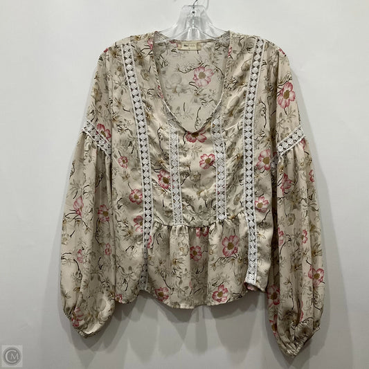Top Long Sleeve By Altard State In Floral Print, Size: M