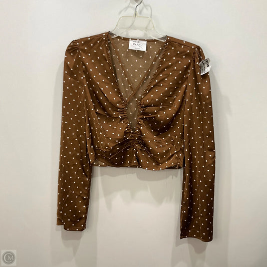 Top Long Sleeve By The Native One In Brown, Size: M