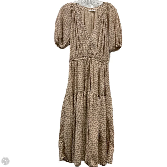 Dress Casual Midi By Cmc In Tan, Size: L