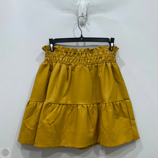 Skirt Mini & Short By Anthropologie In Yellow, Size: Xs