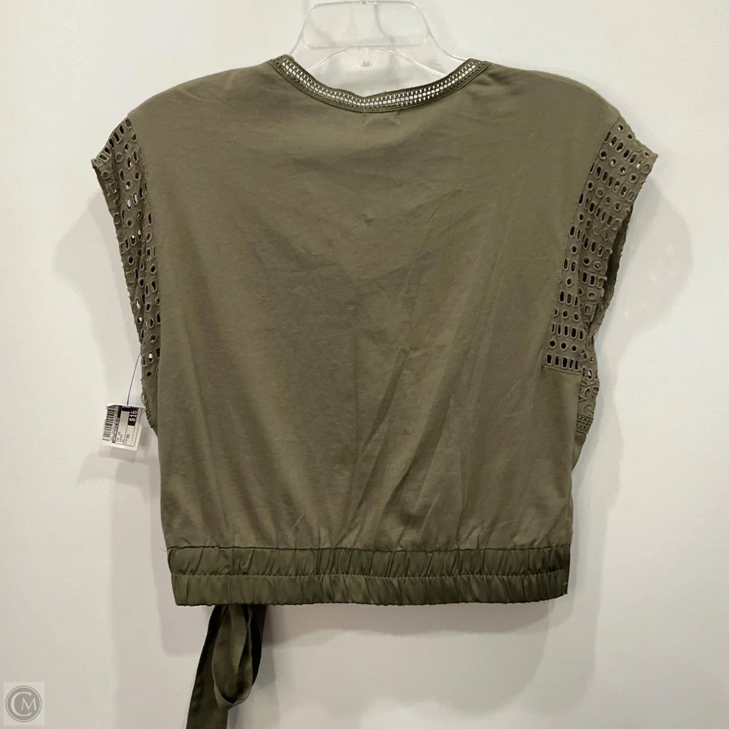 Top Short Sleeve By Anthropologie In Green, Size: Xs