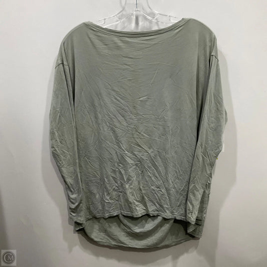 Athletic Top Long Sleeve Collar By Lululemon In Teal, Size: 6