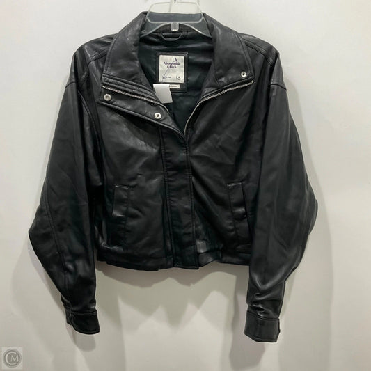 Jacket Leather By Abercrombie And Fitch In Black, Size: M