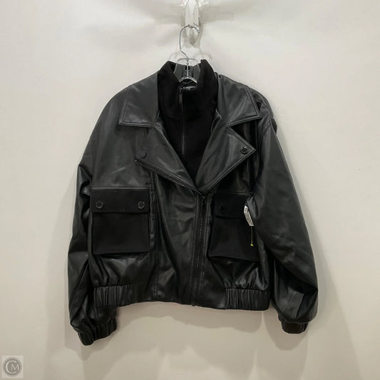 Jacket Designer By Karl Lagerfeld In Black, Size: M