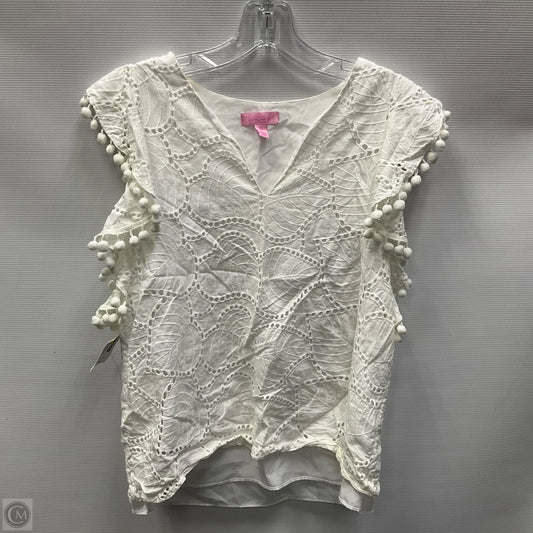 Top Sleeveless Designer By Lilly Pulitzer In White, Size: Xs