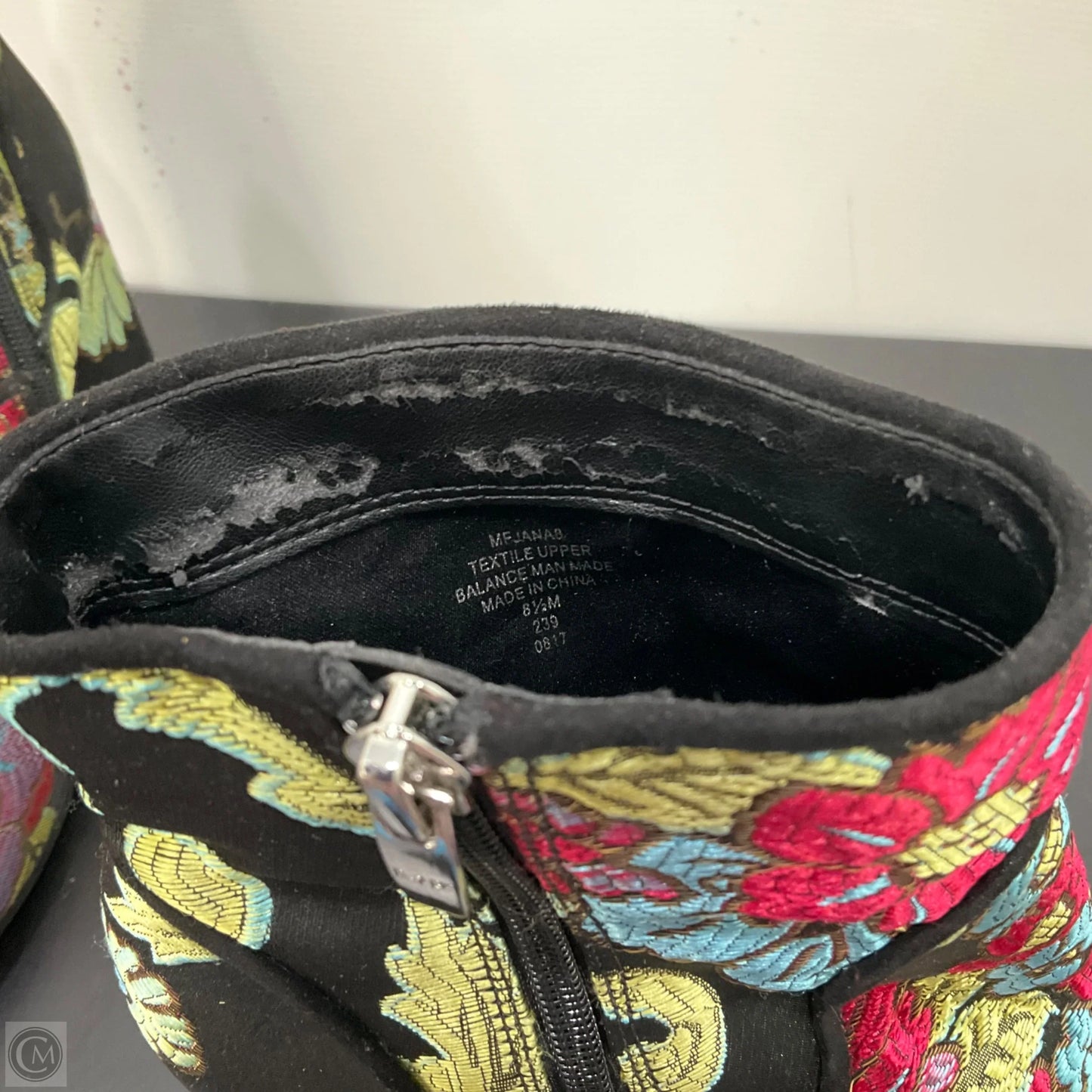 Boots Ankle Heels By Mark Fisher In Floral Print, Size: 8.5