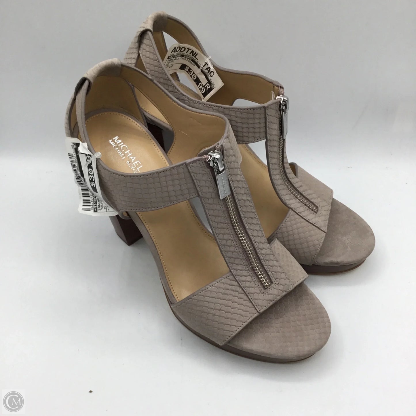 Sandals Designer By Michael Kors In Taupe, Size: 10