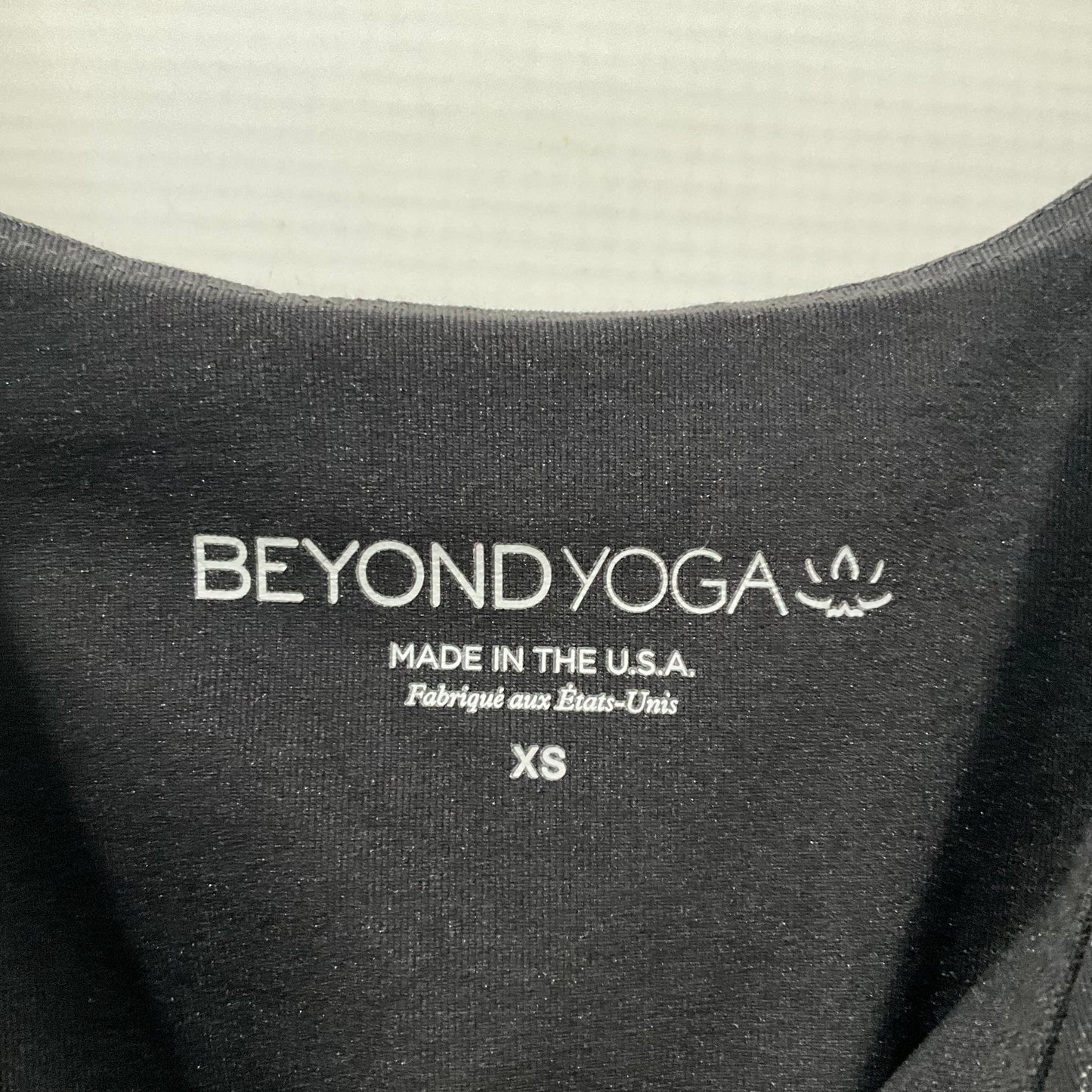 Black Athletic Bra Beyond Yoga, Size Xs