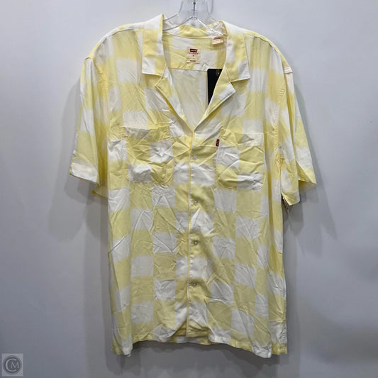 Top Short Sleeve By Levis In Yellow, Size: M