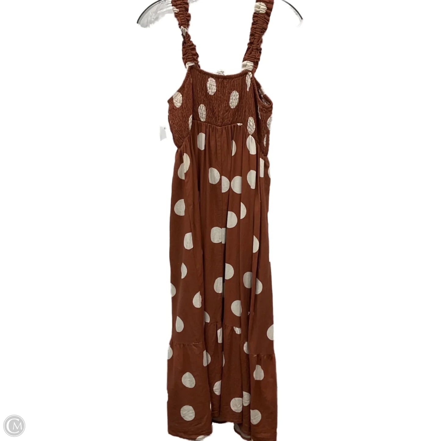 Dress Casual Midi By Clothes Mentor In Brown, Size: L