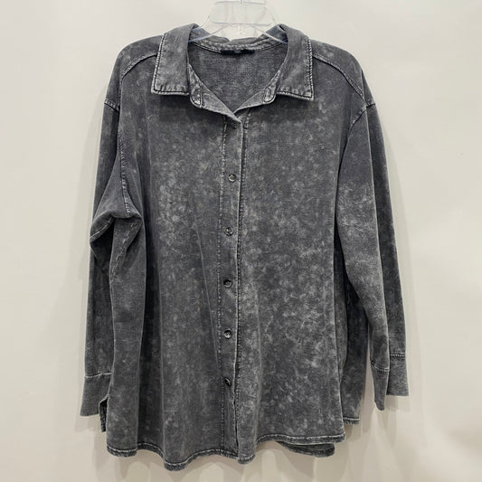 Top Long Sleeve By Jane And Delancey In Grey, Size: 1x